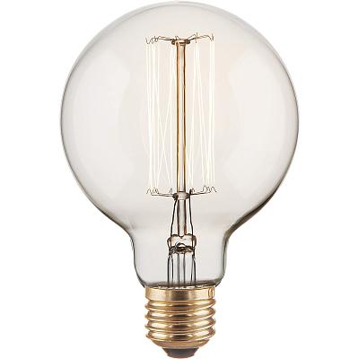 Лампа накаливания диммируемая E27 60W шар прозрачный 4690389082160