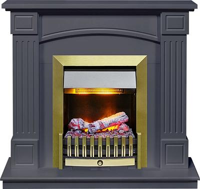 Каминокомплект Boston - Серый графит (Высота 925см) с очагом Danville Antique Brass FB2