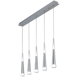 Люстра Vibia Slim Jordi Vilardell Silver 5 подвесов