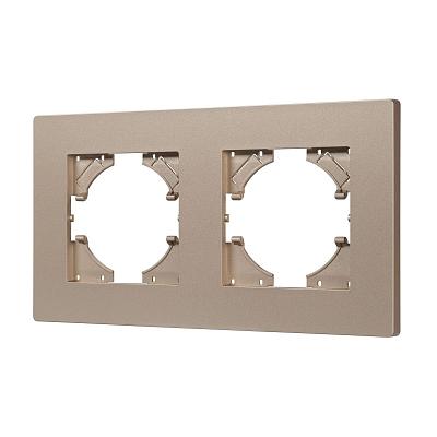 Рамка на 2 поста пластиковая Arlight FRM-PERIO-PL-2-GD 049753