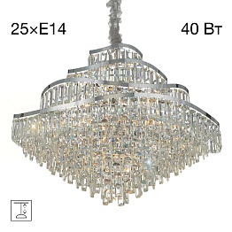 Люстра хрустальная подвесная Citilux NAIAD хром CL315191