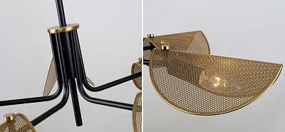 Люстра с плафонами из перфорированного металла Fencer 5 Ламп Loft-Concept 40.6177-3