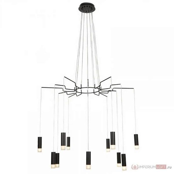 Подвесная люстра Wireflow Led Black Suspension Lam 13 Патронов By Imperiumloft