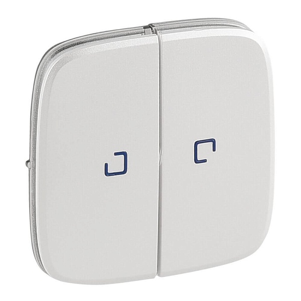 Лицевая панель Legrand Valena Allure выключателя двухклавишного с подсветкой жемчуг 755229