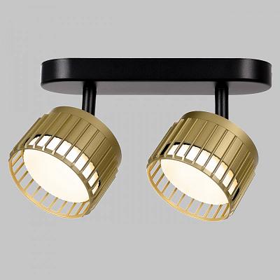 Светильник GX53 2*12W настенно-потолочный спот Черный/Матовое Золото IMEX IL.0005.2301-2-BMG