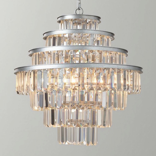 Люстра Alaine Crystal Large Pendant Silver | Серебряный, диаметр 50 см
