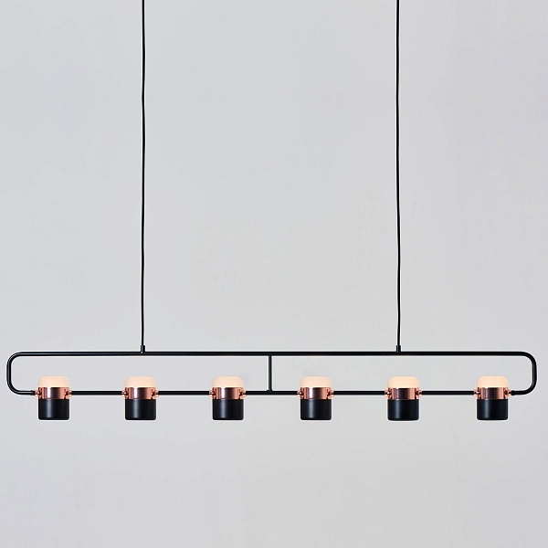Люстра Seeddesign Ling PL6 Linear Suspension Light | Белый + золотой