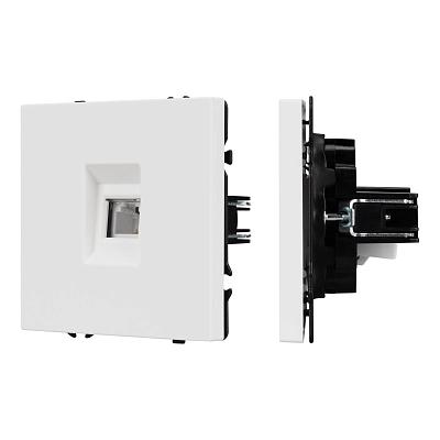 Механизм телефонной розетки Arlight SCT-NOBE-MTL1-SFPL-WH (RJ-11, 4C) (Белый кварц) 054300
