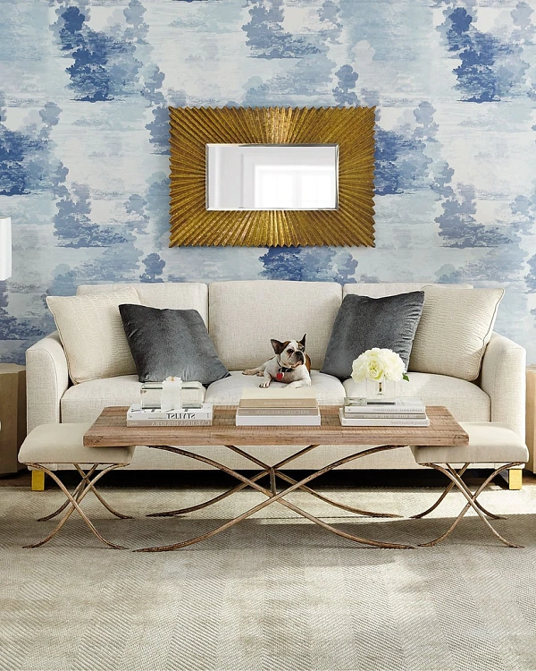 Зеркало "Майлз" brass LouvreHome LHDWM4871GSTV