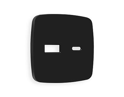 Лицевая панель OMEGA (Черный матовый) для розетки 2USB тип A+C QUANT OP8110 Ambrella Volt