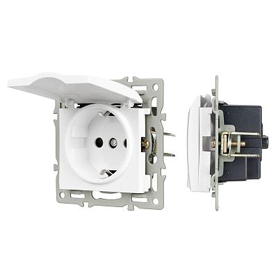 Механизм розетки влагозащищённый Arlight SCT-MCP-PL-WH (250V, 16A) 043745