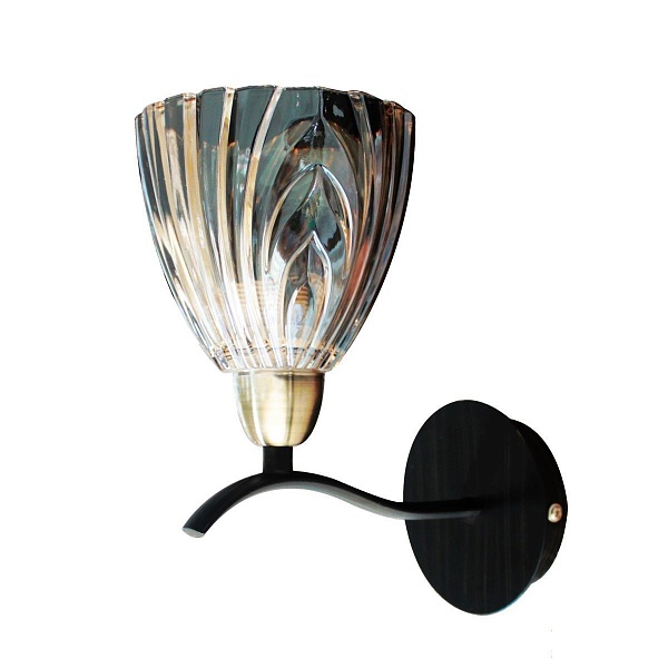 SL315.301.01 — Бра ST Luce, 1 плафон, янтарный, бронза с венге