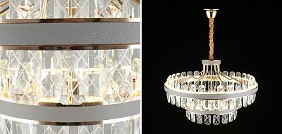 Люстра Leather Strip с Хрустальным плафоном Loft-Concept 40.5283