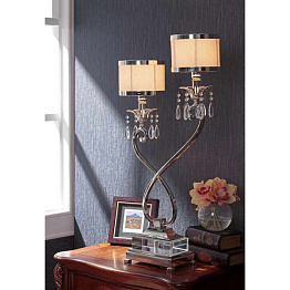 Декоративная настольная лампа L'Arte Luce Luxury Lombard L00538 с подвесками из хрусталя