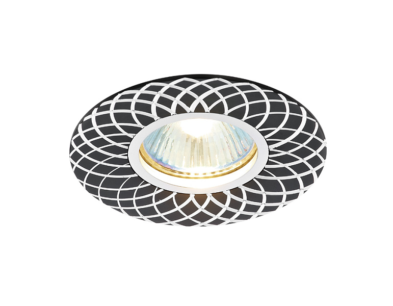 Круглый встраиваемый точечный светильник MR16 Ambrella Light A815 BK/AL