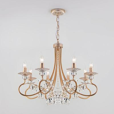 Подвесная люстра Eurosvet Александрия 60057/8 белый с золотом