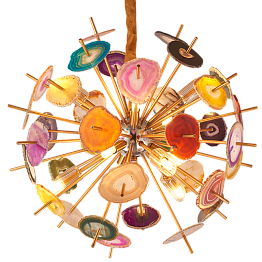 Люстра Agate Burst Chandelier Multicolor | Диаметр 80 см