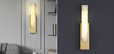 Бра MIRCA светильник с имитацией мрамора Латунь Loft-Concept 44.2301