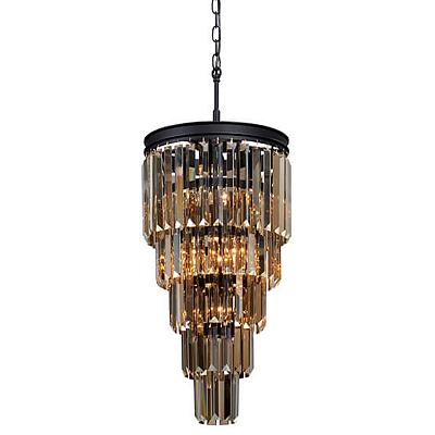 Люстра ODEON Amber GLASS 5-TIER Black Янтарное стекло D 33