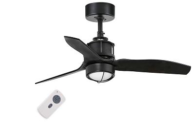 Люстра вентилятор Mini Just Fan Black 1L Faro Barcelona 33424-10FAR