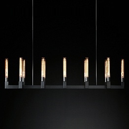 Люстра RH CANELLE Linear Chandelier 12 Modern Black