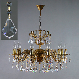 Подвесная люстра Ambiente 2118/10 AB Leaf crystal