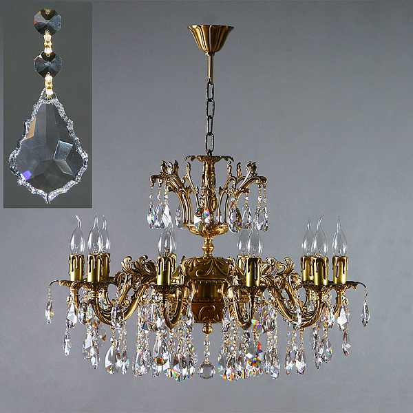 Подвесная люстра Ambiente 2118/10 AB Leaf crystal