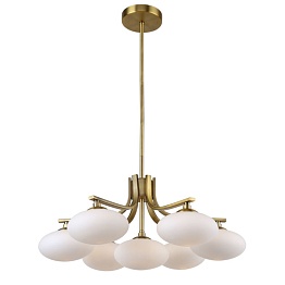 Oval Balls Mushrooms Chandelier 7 Brass 40.2955-3
