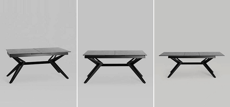 Обеденный стол Akseldor Ceramics раскладной черный Loft Concept 16.242-4