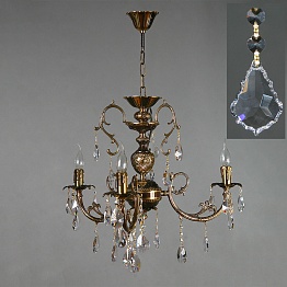 Подвесная люстра Ambiente 8888/3 PB Leaf crystal