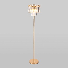 Торшер Eurosvet Elegante 01137/3 золото/прозрачный хрусталь Strotskis a060649