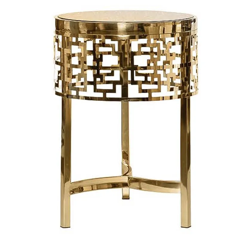 Приставной стол Yen Geometry Side Table pink gold 50 18.380-2