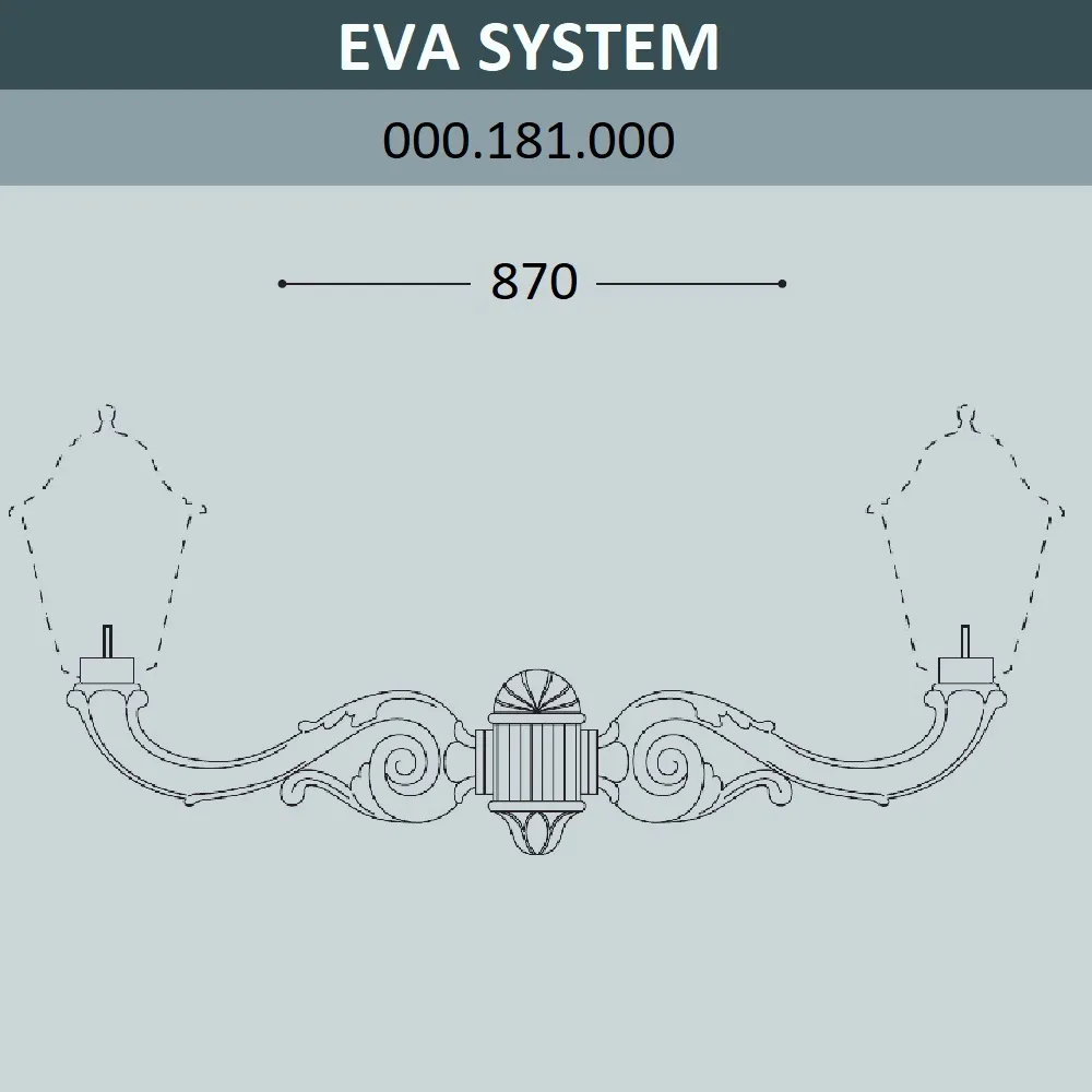 Консоль для паркового фонаря FUMAGALLI EVA SYS  000.181.000.A0