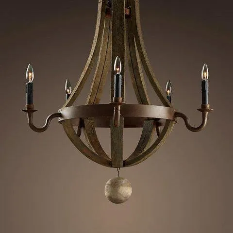 Люстра Loft Wine Barrel Hanging Chandelier 5 RH21654