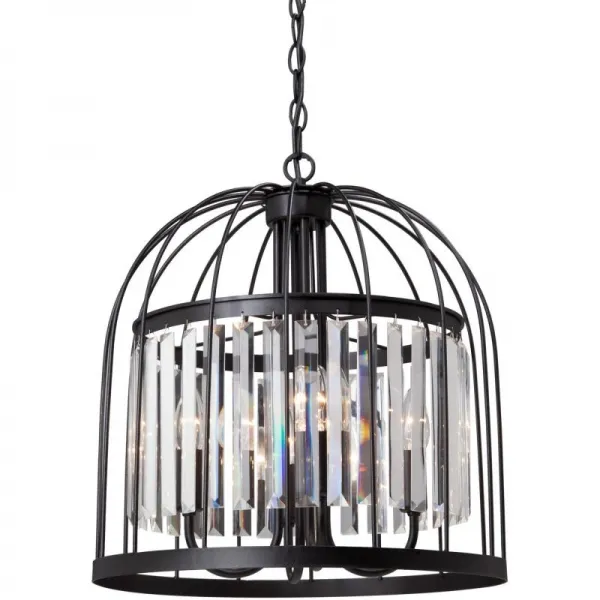 Люстра Birdcage Chandelier Fountain Black Loft Concept 40.1659