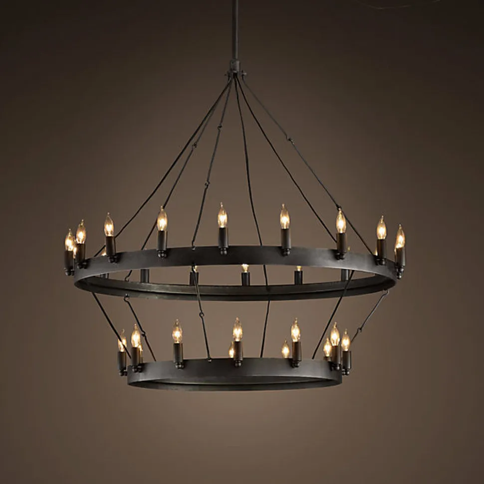 Люстра Loft Vintage Chandelier Camino Round Double 30 RH21648