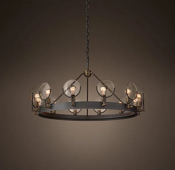 Люстра Loft Chandelier Gaslight Lens 10 RH21599