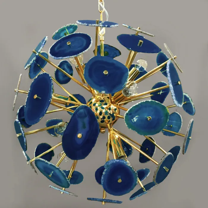 Люстра BRANQUINHO CHANDELIER AGATE blue Loft Concept 40.1887