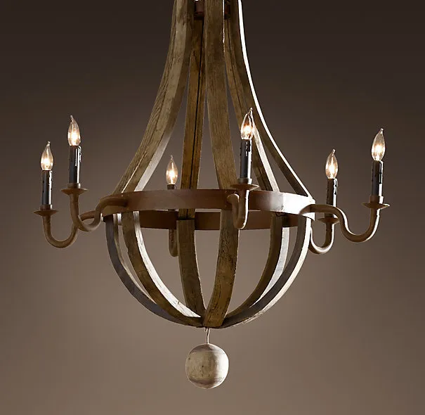 Люстра Loft Wine Barrel Hanging Chandelier 6 RH21655