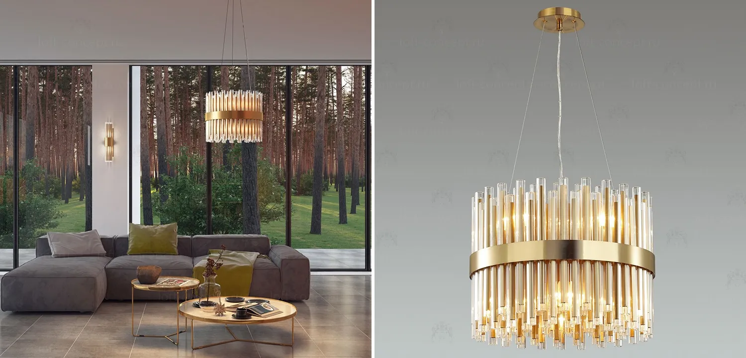 Люстра Gladwin Round Glass Tubes Chandelier 40.4762-2