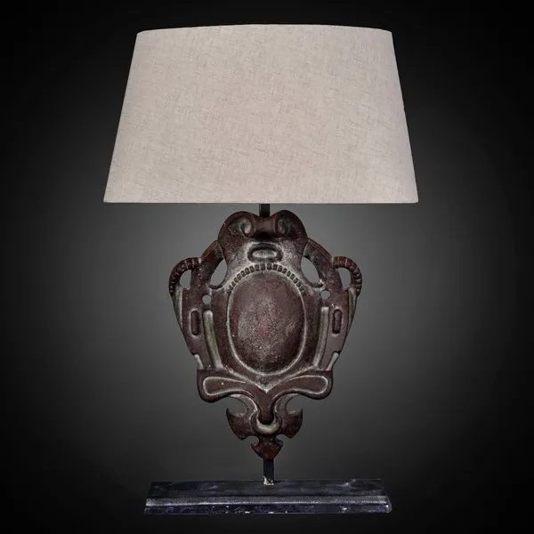 Настольная лампа RH Parisian Iron Shield Table Lamp 43.109 Loft-Concept