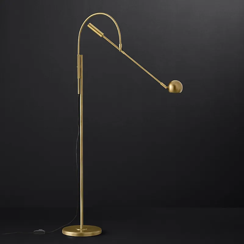 Торшер Restoration Hardware ORBITER II Task Floor Brass