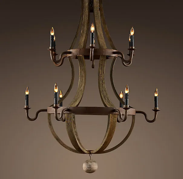 Люстра Loft Wine Barrel Hanging Chandelier 18 RH21653