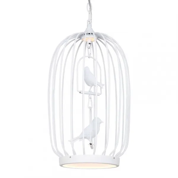 Люстра Birdcage Chandelier Two White Loft Concept 40.1273