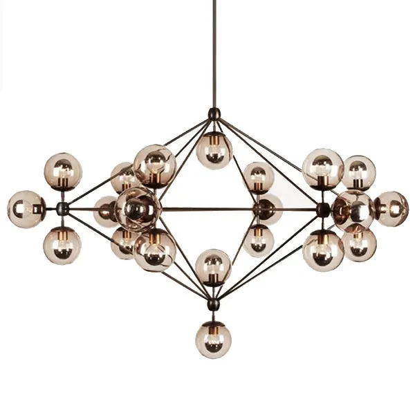 Люстра Modo Chandelier 21 Globes Chrome Roll & Hill