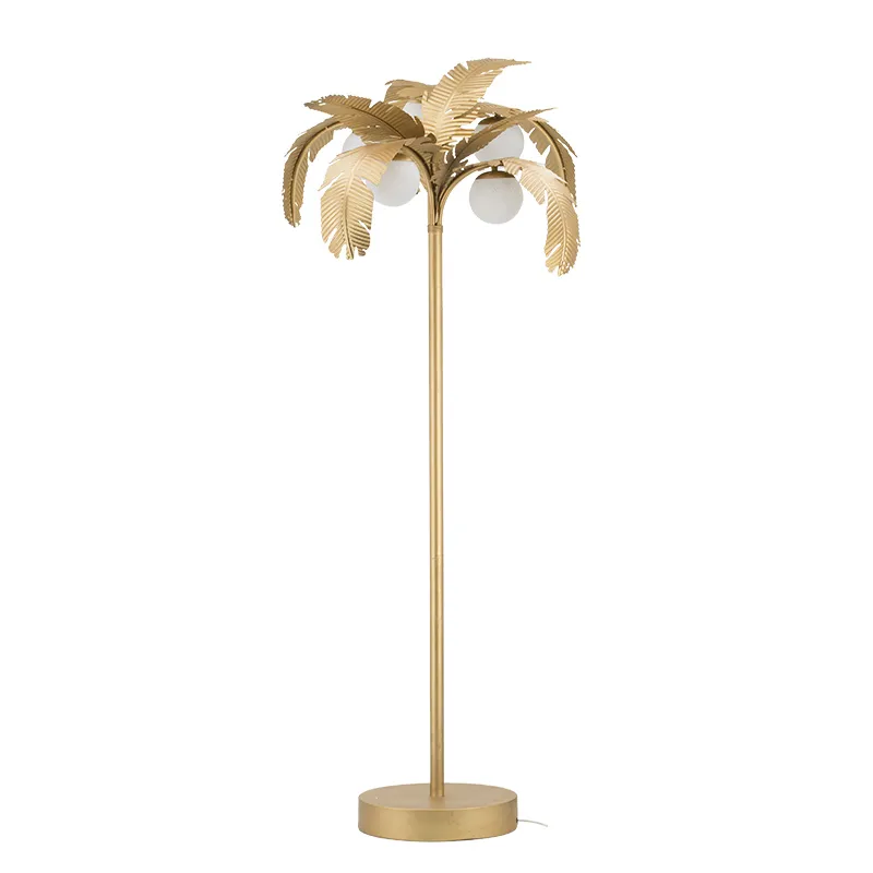 Торшер Vintage Floor Lamp Gold Сoconut Palm