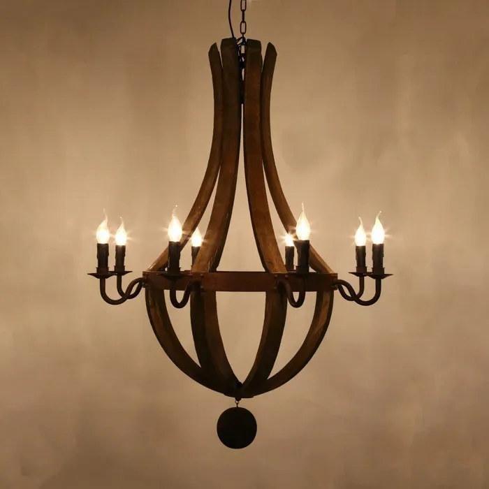 Люстра Loft Wine Barrel Hanging Chandelier 8 RH21656