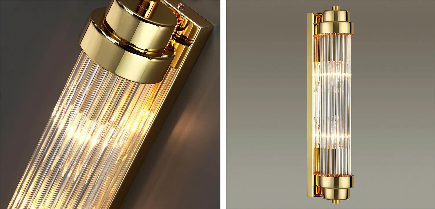 Бра Dirck Glass TUBE Sconce Gold 44.2263-1