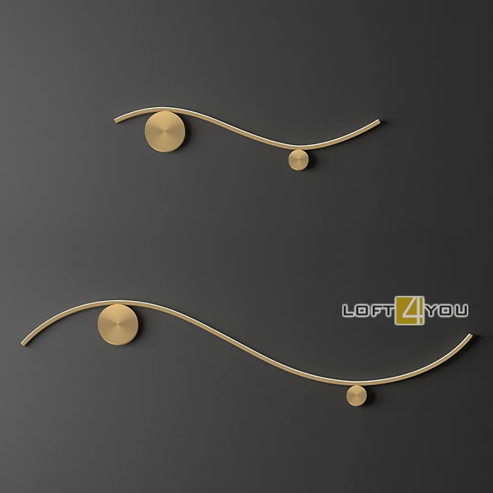 Бра Dots Curve Brass L08994