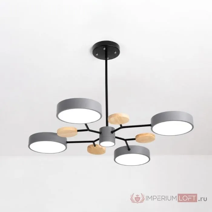 Люстра на штанге Meade 5 Lamps Grey Imperium Loft 207857-26